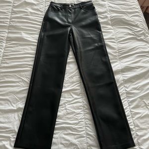 Aritzia Wilfred The Melina leather pant in black